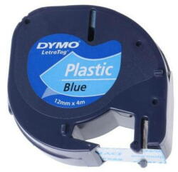 DYMO Consumabil Termic Dymo LetraTag-Band, Plastik 12mm x 4m negru->blau (S0721650)