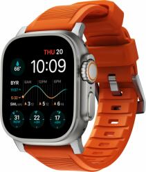 Nomad Rugged Strap Apple Watch 42/44/45/Ultra 49mm - Orange/Silver (NM01287285)