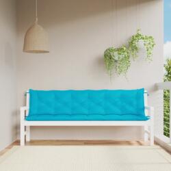 vidaXL Perne bancă de grădină, 2 buc. , turcoaz, 200x50x7 cm, textil (361753)