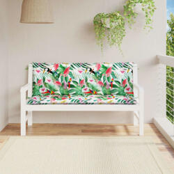 vidaXL Perne bancă de grădină, 2 buc. , multicolor, 150x50x7cm, textil (361711)