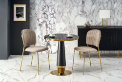 Halmar MORATA kerek asztal, fehér márvány / fekete / arany - smartbutor