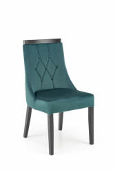 Halmar ROYAL szék, fekete / sötétzöld Monolith 37 - smartbutor