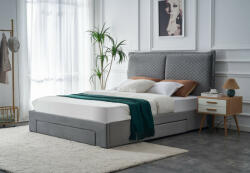 Halmar BECKY 160-as ágy, világosszürke - smartbutor