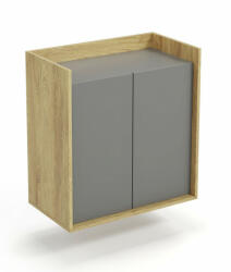 Halmar MOBIUS szekrény 2D szín: hikora tölgy/szürke - smartbutor