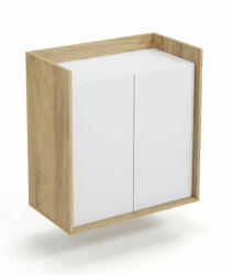 Halmar MOBIUS szekrény 2D szín: hikora tölgy/fehér - smartbutor