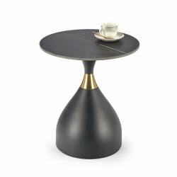 Halmar SCALITA dohányzóasztal, fekete márvány / fekete / arany - smartbutor