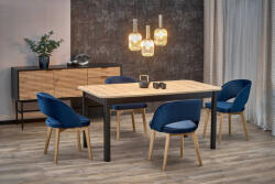 Halmar FLORIAN asztal kézműves tölgy/fekete - smartbutor