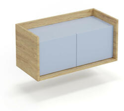 Halmar MOBIUS alacsony szekrény 2D szín: hikora tölgy/világoskék - smartbutor