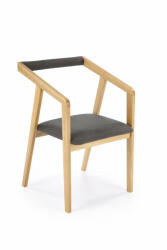 Halmar AZUL 2 szék, natúr tölgy / szürke - smartbutor