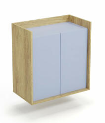 Halmar MOBIUS szekrény 2D szín: hikora tölgy/világoskék - smartbutor