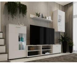 TEMPO KONDELA Nappali szekrénysor, fehér, fóliázott DTD, FRONTAL 1 NEW - smartbutor