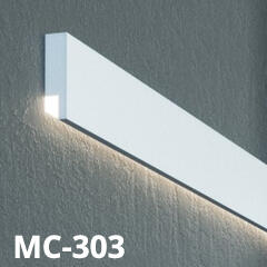 Elite Decor Prestige Decor homlokzati díszléc LED rejtett világításhoz (MC-303) védőbevonattal (MC-303)