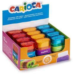 CARIOCA Ascutitoare dubla cu rezervor si guma de sters Carioca, 12 buc/display