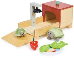 Tender Leaf Toys Fa teknősbékák házikóban