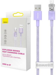 Baseus Fast Charging USB-A to Lightning Explorer Series 2m, 2.4A (purple) (31846) - pcone