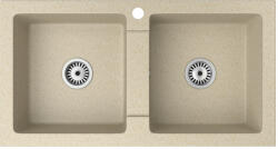  Gránit mosogató NERO Lybra + szifon (bézs)