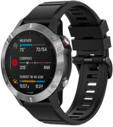 FIXED Silicone Strap Garmin QuickFit 26 mm - fekete (FIXSST-QF26MM-BK)