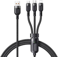 Mcdodo 3in1 USB to USB-C / Lightning / Micro USB Cable, Mcdodo CA-0930, 6A, 1.2m (Black) (31995) - vexio