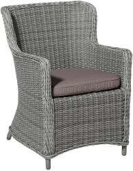 Madison Pernă scaun de grădină din răchită "Panama" gri taupe 48x48 cm WICKB222 (447175)