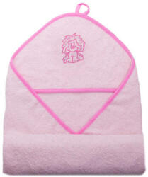 Stella fürdőlepedő hímzett 110x110, rózsaszín oroszlán