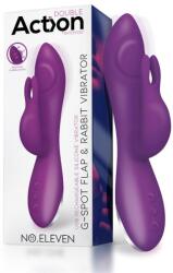 Action No. Eleven Vibrator with Bunny, G-Spot and Pulse Function Purple Vibrator