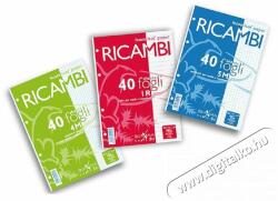 PIGNA Ricambi A5 40 lapos fehér kockás gyűrűs könyv betét 1 év garancia
