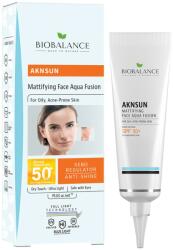 BIOBALANCE Aknsun Mattifying Face Aqua Fusion For Oily, Acne-Prone Skin SPF 50+ Fényvédő 40 ml