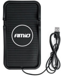 AMiO Vezeték nélküli töltő - Fekete (15W) 03145 USB-A porttal (03145)