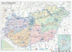 Stiefel Magyarország villamoshálózati faléces térképe (E1-MVM-XL) - uzletiterkep