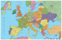 Stiefel Európa autótérkép (nemzetközi), tűzhető, keretes falitérkép (12049500T-XXL)