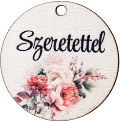 Valex Decor 5db. "Szeretettel" feliratos dekor fa tábla 5cm (GV03-70)