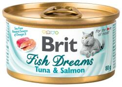 Brit 12x80g Brit Fish Dreams Ton si Somon hrana umeda pisici in sos conserve