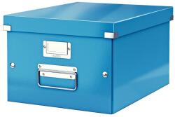 Leitz Cutie depozitare Leitz WOW Click & Store, carton laminat, pliabila, cu capac si maner, 28x20x37 cm, albastru (60440036)