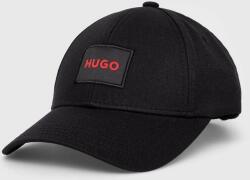 Hugo pamut baseball sapka fekete, nyomott mintás - fekete Univerzális méret - answear - 15 990 Ft