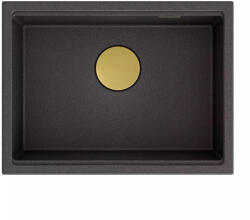 Quadron Chiuveta compozit sub blat Quadron Unique Clark negru - Auriu (Gold) 58x44 cm (BM5843221U-BL-PVDG1) Chiuveta