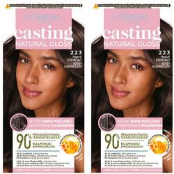 L'Oréal Casting Natural Gloss set 2x vopsea de păr 48 ml Nuanţă 223 pentru femei