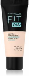 Maybelline New York Fit Me! Matte+Poreless pórusösszehúzó és mattító alapozó normál és olajos bőrre árnyalat 95 Fair Porcelain 30 ml