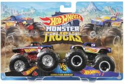 Mattel Set 2 masini Monster Truck, Hot Wheels, Demolition Doubles, 1: 64, HNX29