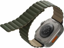 Uniq Revix Reversible Magnetic Apple Watch 42/44/45/Ultra 49mm - zöld/barna (UNIQ-49MM-REVMGRNTAN)