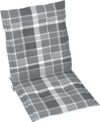 vidaXL Perne cu spătar, gri carouri, 6 buc. , 100x50x3cm, textil Oxford (314157)