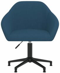 vidaXL Scaun de bucătărie pivotant, albastru, catifea (330566)