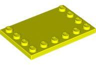 LEGO® 6180c236 - LEGO neon sárga csempe 4 x 6 méretű, 3 szélén bütyökkel (6180c236)