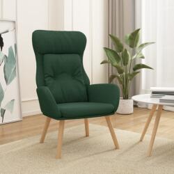 vidaXL Scaun de relaxare, verde închis, material textil (341295)