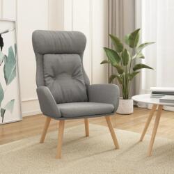 vidaXL Scaun de relaxare, gri deschis, material textil (341290)