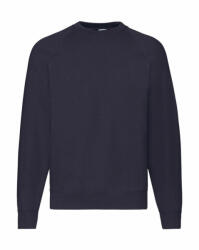 Fruit of the Loom Uniszex hosszú ujjú pulóver Fruit of the Loom Classic Raglan Sweat 3XL, Mély sötétkék (navy)