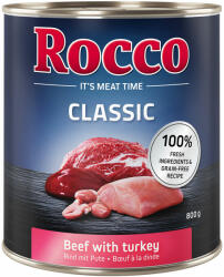 Rocco Rocco Pachet economic Classic 24 x 800 g - Vită cu curcan