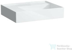 Laufen Kartell By Laufen 60x46 cm-es csaplyuk és túlfolyó nélküli mosdó, bal oldali polccal, LCC Active bevonattal, fehér H810335A001121 (H810335A001121)