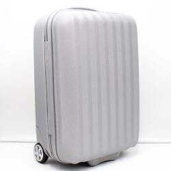 KROKOMANDER ezüst két kerekű kicsi műanyag kabinbőrönd kr-1002-1s