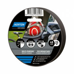 Norton PVC Repair fekete javító szalag 48mmx25m, 36 db/csomag (CT210102)