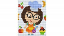 Pixelhobby 801388 Gyümölcsös kislány szett (10, 1x12, 7cm) (801388)